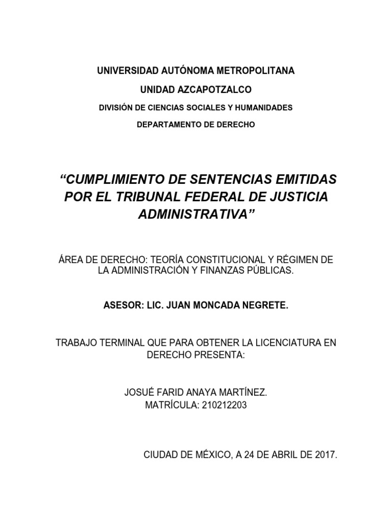 Cumplimiento de Sentencias Emitidas Por El TFJA | PDF | Jurisdicción