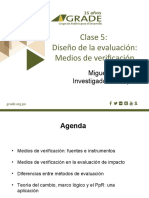 Clase 5. Medios de Verificación - Diseño de La Evaluación