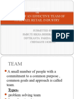 Effective Team Study Retail Industry