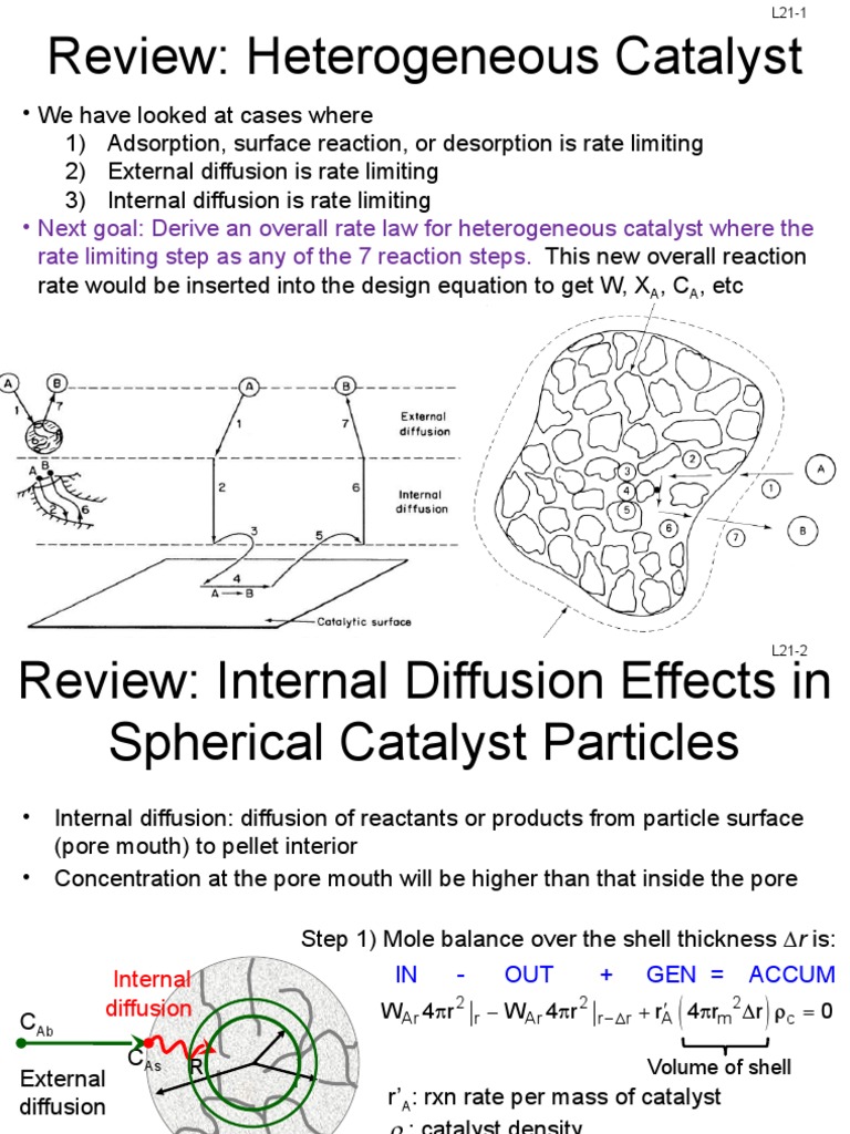 Heterogeneous Catalysis Review | PDF | Catalysis | Diffusion