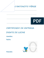 Certificado Ratoncito Perez