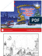 Construction Site On Christmas Night Activity Sheets