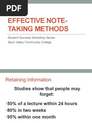 Effective Note Taking Methods