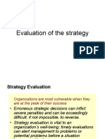 Evaluation of The Strategy