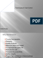 Maintenance Planning, Techniques & Cost Control: Snehal Pandya