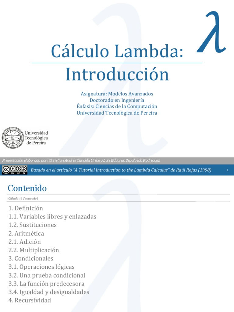 Introducción al Cálculo Lambda | PDF | Función (Matemáticas) | Objetos ...