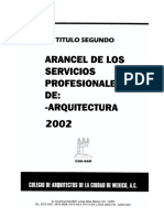 Arancel II, CAM SAM servicios profesionales DRO