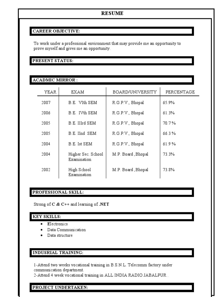 Engineering Graduate Resume Summary | PDF | Career & Growth | Business