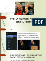 Pre-Q Human Nutrition and Digestion