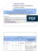 PROGRAMME ADVISING SOE  MATHS Model A 2019-20  - Teacher Trained