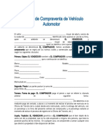 Contrato de Compraventa de Vehículo Automotor