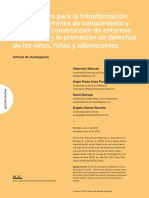 Circo y Teatro para La Transformación Social: Repertorios de Conocimiento y Acción en La Construcción de Entornos Protectores y La Promoción de Derechos de Los Niños, Niñas y Adolescentes