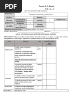 Lista de Cotejo Cuadro de Doble Entrada Roles Sociales