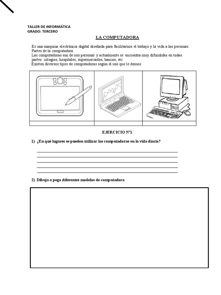 Informatica Tercero | PDF | Hoja de cálculo | Periférico