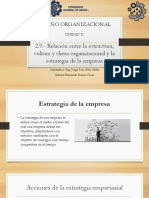 Tema 2.9 Temario Diseño Organizacional. - Relacion Clima, Estructrura, Con Estrategias