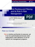 Risk Ranking and Filtering and Its Role in Risk Management