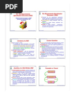 XV. The Requirements Specification Document (RSD) The Requirements Specification Document