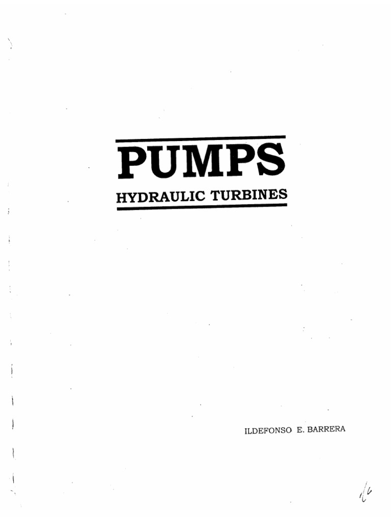 PUMPS Hydraulic Turbines MAPUA ME143 LECTURE NOTES (Engr. Barrera