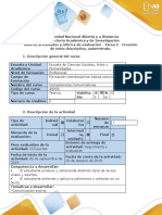 Competencias comunicativas 2- Guía de actividades y rúbrica de evaluación - Tarea 2 - Creación de texto descriptivo, autorretrato