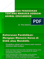 Pandangan Pendidikan Tentang Manusia Sebagai Animal Educandum