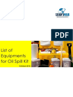List of Equipment For Oil Spill Kits October 2018