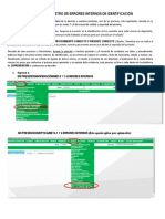 Manual de Registro de Errores Internos de Identificación