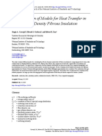 Comparison of Models For Heat Transfer in High-Density Fibrous Insulation PDF