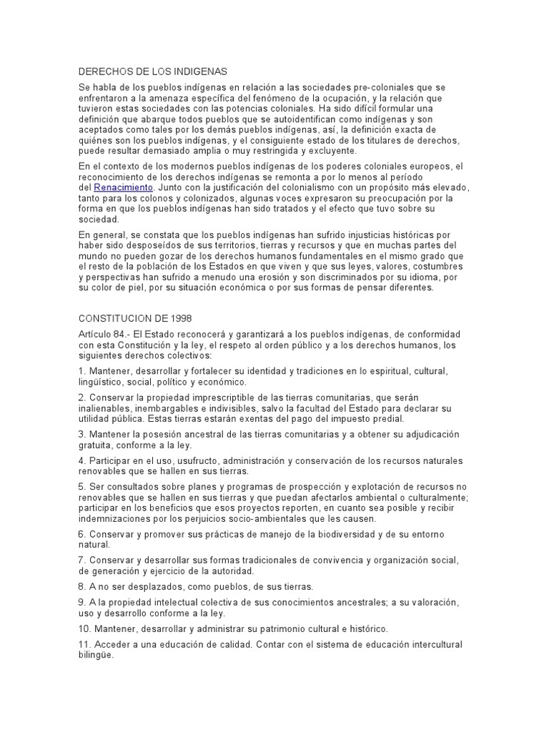Derechos de Los Indigenas | PDF | Justicia | Crimen y violencia