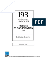I93 RÉFÉRENTIEL PARTICULIER MISSIONS DE COORDINATION SSI. Certification de service. Décembre 2013.pdf