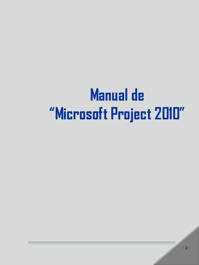 Manual de Microsoft Project 2010 | PDF | Microsoft | Planificación