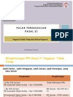 Pemotongan PPH 21 Atas Penghasilan Pegawai Tidak Tetap Bukan Pegawai PDF
