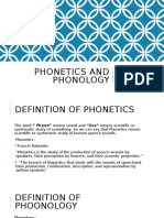 Phonetics and Phonology