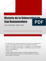 Historia de La Universidad de San Buenaventura