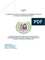 A COMPARATIVE STUDY ON FINANCIAL PERFORMANCE OF SELECT AUTOMOBILE INDUSTRIES IN INDIA Four Wheelers PDF