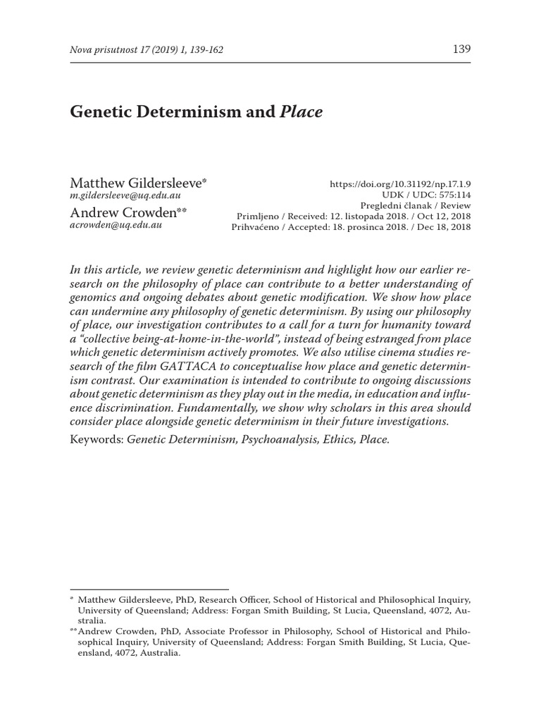 GD and Place PDF | PDF | Prejudices | Determinism