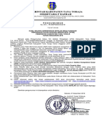 Pengumuman Hasil Sanggah Seleksi CPNS 2019 Gabung PDF