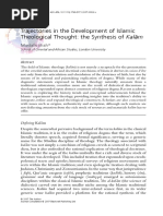 Trajectories in the Development of IslamicTheological Thought - the Synthesis of Kalam.pdf