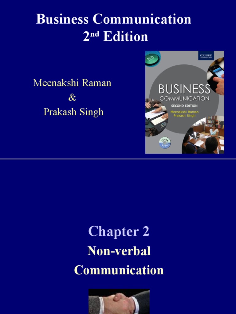 Chapter 2 Non Verbal Communication | PDF | Nonverbal Communication ...