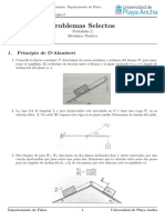 Problemas de mecánica teórica y ecuaciones de Euler-Lagrange