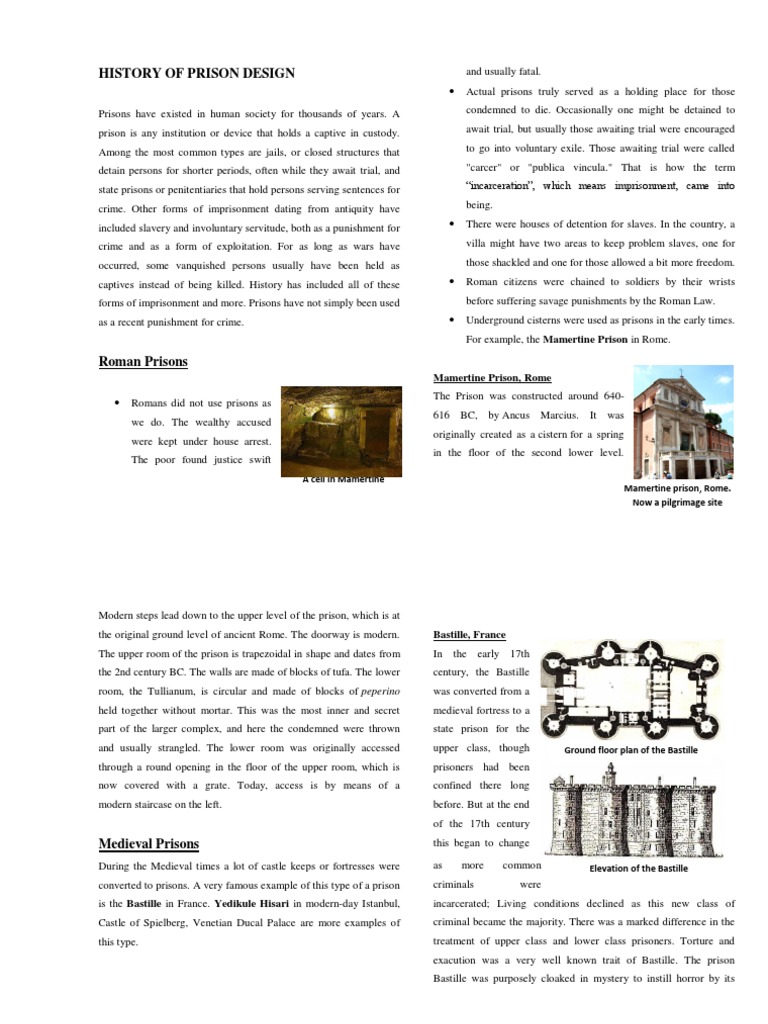 History Of Prison Design Pdf Prison Crimes