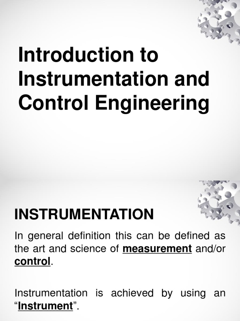 Basics of Instrumentation and Control | PDF | Sensor | Control Theory