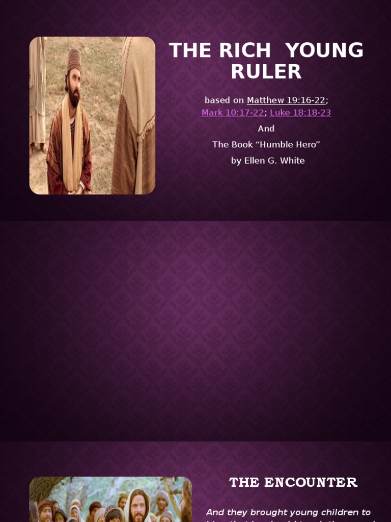 Lessons from the Rich Young Ruler | PDF | Gospel Of Mark | Eternal Life ...