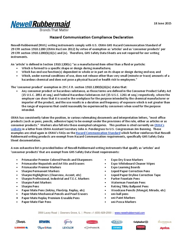 Correction Fluid Safety Data Sheet