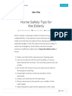 Home Safety Tips For The Elderly