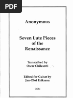 Seven Lute Pieces of the Renaissance - Anonymus