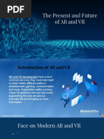  The Present and future of AR and VR