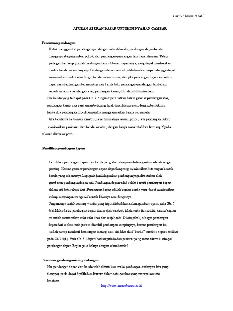 Modul 9 - Aturan Dasar Penyajian Gambar | PDF
