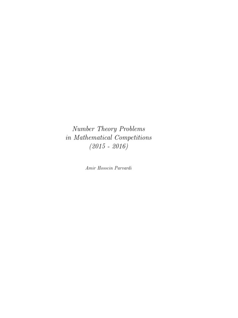 CCA Math Bonanza Problem 115 Solutions | PDF | Numbers | Ring Theory