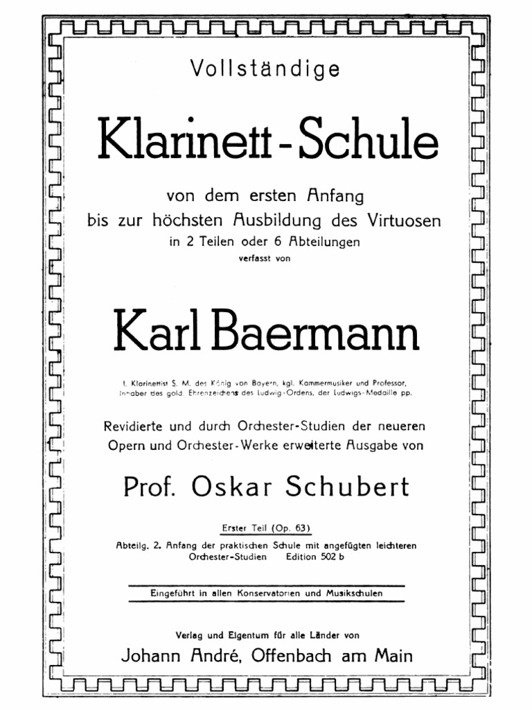 Baermann School Div3 OSchubert PDF