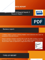 Types of Business Report and Layout